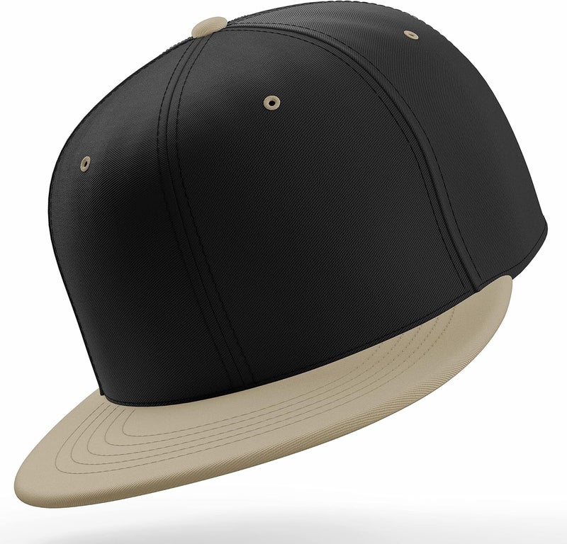 Daxton Store Classic Blank Snapback Flat Bill Visor Hat Cap One Size Adjustable Back - Image 4